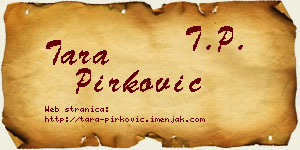 Tara Pirković vizit kartica